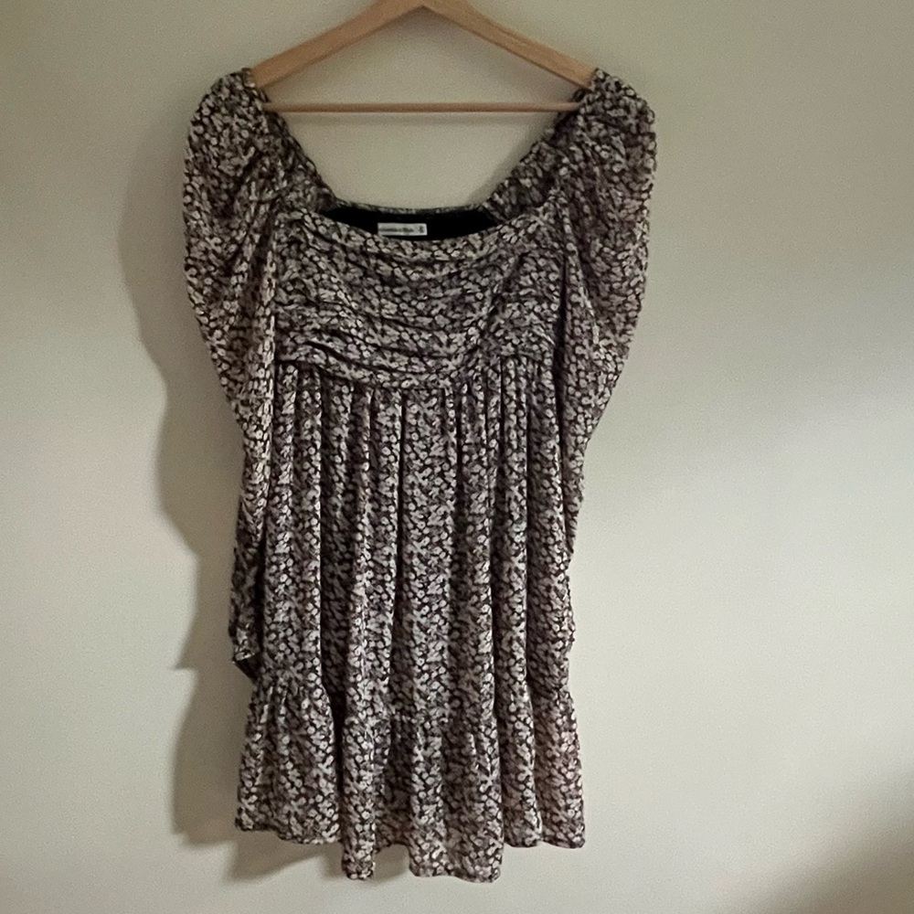 Abercrombie & Fitch Black and Pink Floral Dress